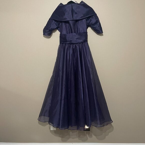 Vintage Watters & Watters Royal Purple Cocktail Dress, Size 4 - Picture 4 of 10